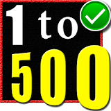1 to 500 number counting game icon