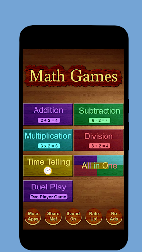 Android application Math Games with MCQ screenshort