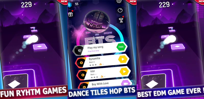 BTS Tiles Hop Music Games Songs
