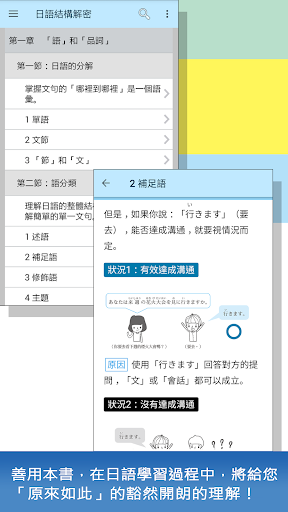 Android application 大家學標準日本語：日語結構解密 screenshort