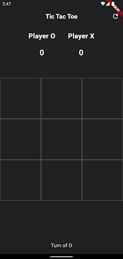 Android application Tic Tac Toe screenshort