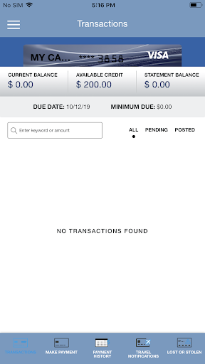 PFCU Visa Screen 3