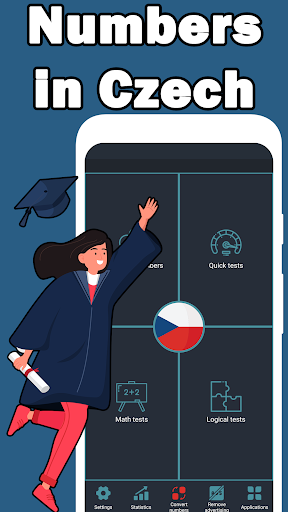 Android application Numbers in Czech language screenshort