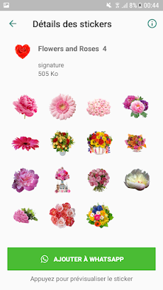 Flowers and Roses Stickers WASのおすすめ画像5