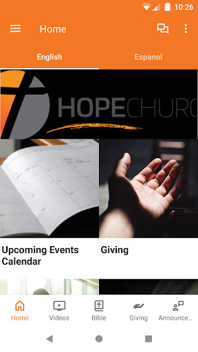 Android application Hope Church Monticello screenshort