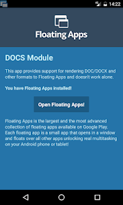 Floating Apps - DOCS Module Unknown
