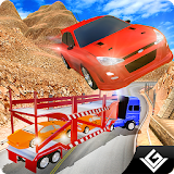 Racing Cars Trailer Truck 3D icon