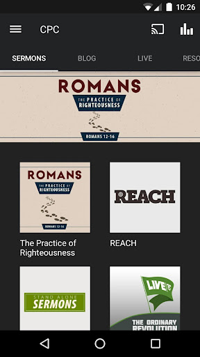 Android application College Park Church screenshort