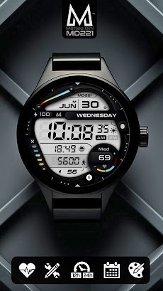 MD221 - Digital watch faceのおすすめ画像1