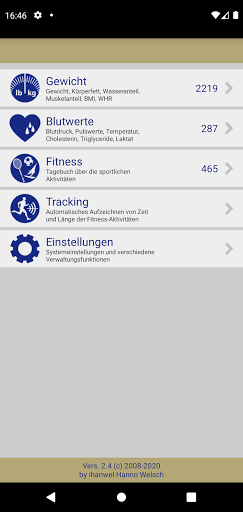Android application iLoseWeight screenshort