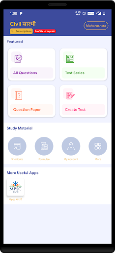 Android application Civil सारथी screenshort