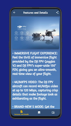 Android application dji fpv combo guide screenshort