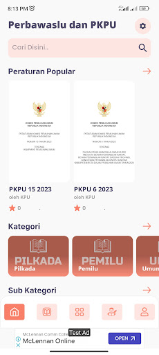 Perbawaslu dan PKPU Pemilu Screen 2