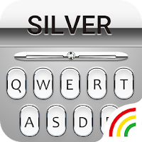 Silver Keyboard - Free Emoji & Gif