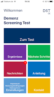 DST - Demenz Screening Test, A Screenshot