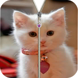 Kitty Zipper Screen Lock HD icon