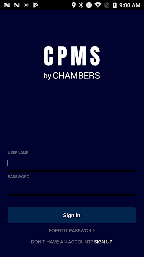 Android application CPMS by CHAMBERS screenshort