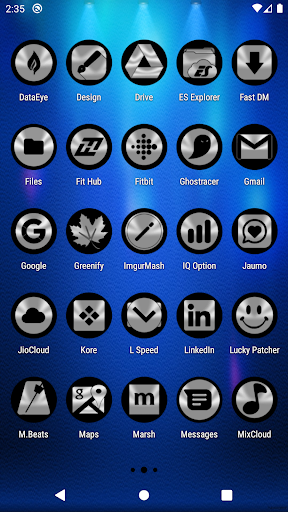 Oreo Silver Icon Pack Screen 3