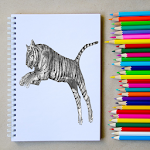 Cover Image of Descargar Cómo dibujar animales realistas  APK
