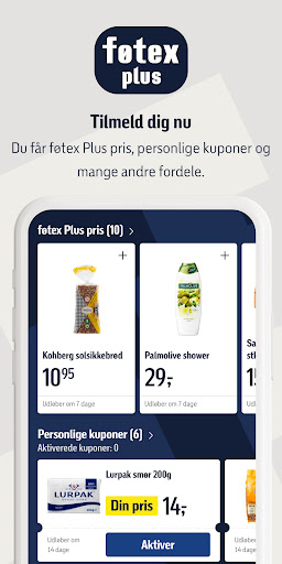 Android application føtex Plus screenshort