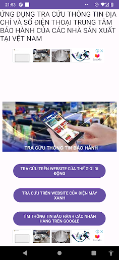 Tìm điểm bảo hành các hãng ởVN