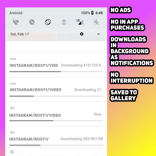Video downloader for Instagram