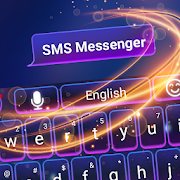 Neon led keyboard and SMS messenger 2021 theme
