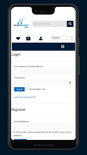 Android application Njoy Mart screenshort