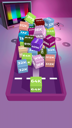 Game screenshot Chain Cube: 2048 3D merge game mod apk