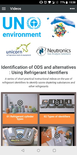 Android application Refrigerant Identifier Video S screenshort