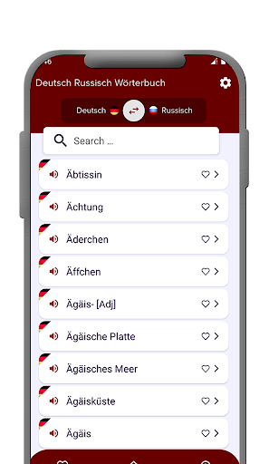 Android application Deutsch-Russisch Wörterbuch screenshort