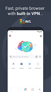 AVG Browser: Fast Browser + VPN & Ad Block 1