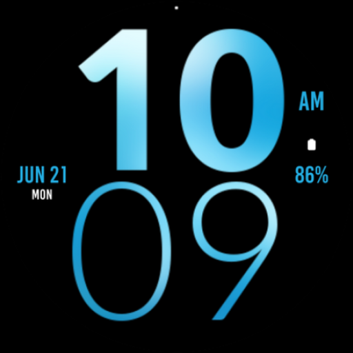 Blue Large Watch Face