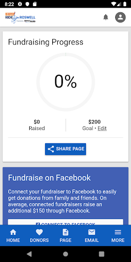 Ride for Roswell Fundraising Screenshot 1 - AppWisp.com