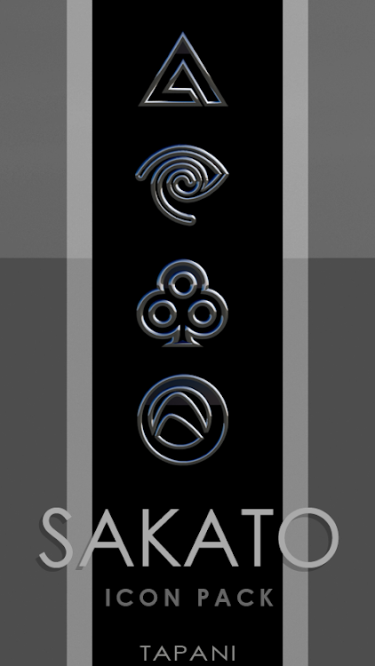 Icon Pack Sakato HD gray black - 3.7 - (Android)
