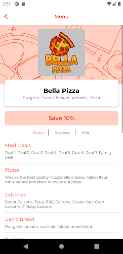 Bella Pizza M38 Screen 2
