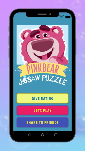 Screenshot of Cute Pink Bear Jigsaw Puzzle