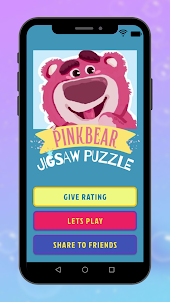 Cute Pink Bear Jigsaw Puzzle