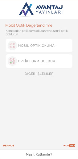 Android application Avantaj Optik Okuma screenshort
