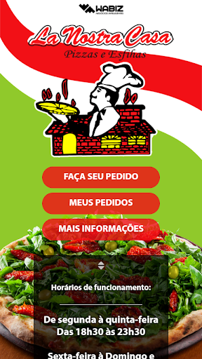 Android application Pizzaria La Nostra Casa screenshort