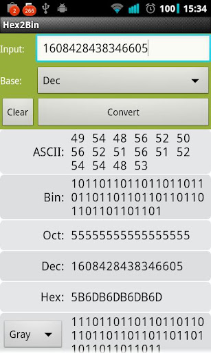 Android application Hex2Bin screenshort