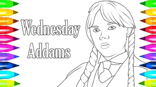 Wednesday Addams Coloring Game