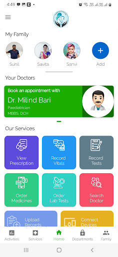 Android application ANJALI HOSPITAL screenshort