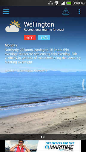 Android application MetService Marine screenshort