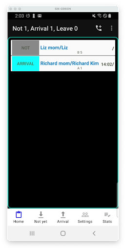 Android application Carrot Check-attendance check screenshort