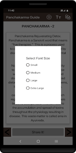 Panchakarma Guide Screen 3