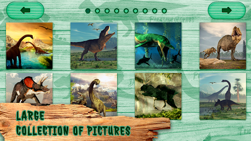 Android application Dino Puzzles: Games offline screenshort