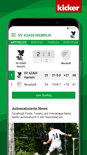 Android application SV AZADI Hameln screenshort