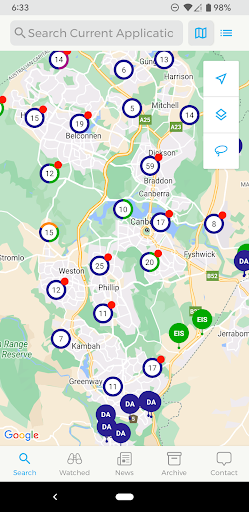 Android application DA Finder screenshort