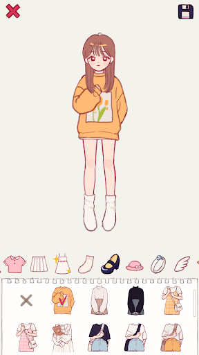 Android application Pencil Girl : Dress Up Game screenshort